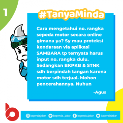 Cara mengetahui no. rangka sepeda motor secara online gimana ya? Sy mau blokir kendaraan via aplikasi SAMBARA tp ternyata harus input no. rangka dulu. Sedangkan BKPKB & STNK sdh berpindah tangan karena motor sdh terjual. Mohon pencerahannya. Nuhun