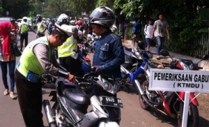 Razia Kota Bekasi Dapati Ratusan Pengendara Tidak Taat Pajak
