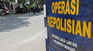 Ratusan Kendaraan Terjaring Razia di Bekasi