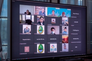 Rapat Virtual Pembahasan Pengembangan BIJB dan Bandara Nusawiru