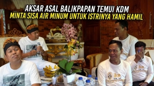 AKSAR ASAL BALIKPAPAN TEMUI KDM | MINTA SISA AIR MINUM UNTUK ISTRINYA YANG HAMIL