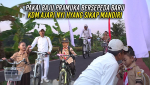 PAKAI BAJU PRAMUKA – BERSEPEDA BARU | KDM AJARI NYI HYANG SIKAP MANDIRI