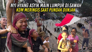 NYI HYANG ASYIK MAIN LUMPUR DI SAWAH | KDM MERINGIS SAAT PUNDAK DIINJAK