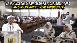 KDM MINTA ANGGARAN JALAN 7,5 % DARI TOTAL APBD | 2027 INFRASTRUKTUR SUKABUMI TUNTAS LEMBUR PAKUAN