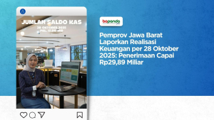 Pemprov Jawa Barat Laporkan Realisasi Keuangan per 28 Oktober 2025: Penerimaan Capai Rp29,89 Miliar