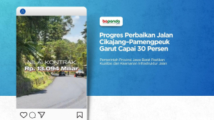 Progres Perbaikan Jalan Cikajang–Pameungpeuk Garut Capai 30 Persen