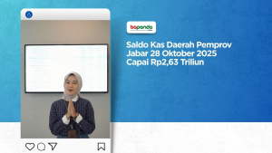 Pemprov Jabar Umumkan Saldo Kas Daerah 28 Oktober 2025 Capai Rp2,63 Triliun, Pastikan Pembangunan Berjalan Sesuai Rencana
