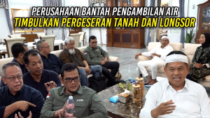 PERUSAHAAN BANTAH PENGAMBILAN AIR BISA TIMBULKAN PERGESERAN TANAH DAN LONGSOR