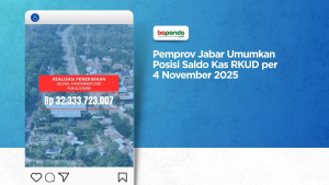 Pemprov Jabar Umumkan Posisi Saldo Kas RKUD per 4 November 2025