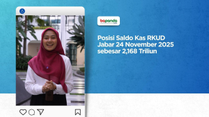 Posisi Saldo Kas RKUD Jabar 24 November 2025 sebesar 2,168 Triliun