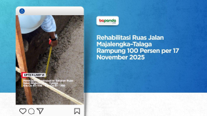 Rehabilitasi Ruas Jalan Majalengka–Talaga Rampung 100 Persen per 17 November 2025