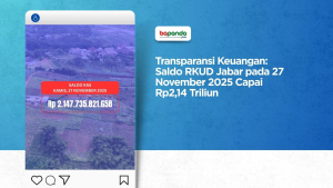 Transparansi Keuangan: Saldo RKUD Jabar pada 27 November 2025 Capai Rp2,14 Triliun