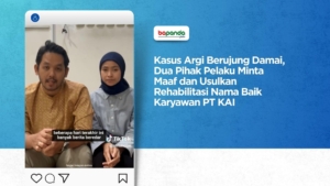 Kasus Argi Berujung Damai, Dua Pihak Pelaku Minta Maaf dan Usulkan Rehabilitasi Nama Baik Karyawan PT KAI