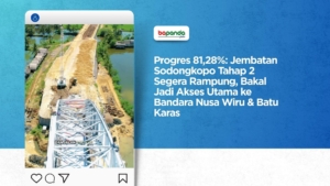 Progres 81,28%: Jembatan Sodongkopo Tahap 2 Segera Rampung, Bakal Jadi Akses Utama ke Bandara Nusa Wiru & Batu Karas