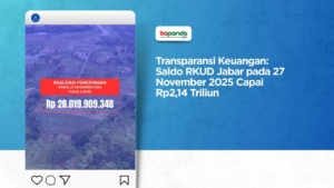 Transparansi Keuangan: Saldo RKUD Jabar pada 27 November 2025 Capai Rp2,14 Triliun