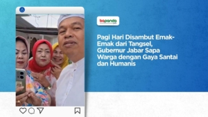 Pagi Hari Disambut Emak-Emak dari Tangsel, Gubernur Jabar Sapa Warga dengan Gaya Santai dan Humanis