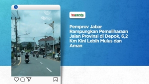 Pemprov Jabar Rampungkan Pemeliharaan Jalan Provinsi di Depok, 6,2 Km Kini Lebih Mulus dan Aman