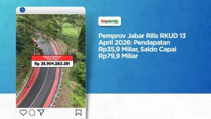 Pemprov Jabar Rilis RKUD 13 April 2026: Pendapatan Rp35,9 Miliar, Saldo Capai Rp79,9 Miliar
