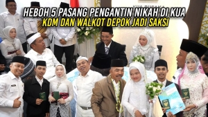 HEBOH 5 PASANG PENGANTIN NIKAH DI KUA | KDM DAN WALKOT DEPOK JADI SAKSI