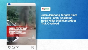 Jalan Jampang Tengah Kiara II Rusak Parah, Anggaran Rp68 Miliar Dialihkan akibat Truk Overload