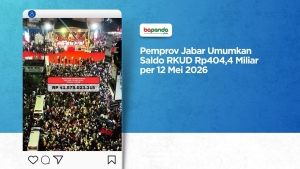 Pemprov Jabar Umumkan Saldo RKUD Rp404,4 Miliar per 12 Mei 2026
