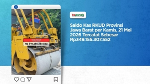 Posisi Saldo Kas RKUD Provinsi Jawa Barat per Kamis, 21 Mei 2026 hingga pukul 17.00 WIB