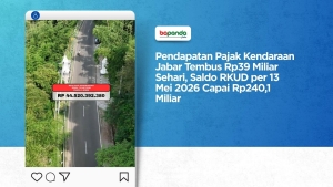 Pendapatan Pajak Kendaraan Jabar Tembus Rp39 Miliar Sehari, Saldo RKUD per 13 Mei 2026 Capai Rp240,1 Miliar