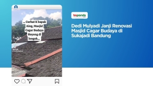 Dedi Mulyadi Janji Renovasi Masjid Cagar Budaya di Sukajadi Bandung