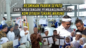 RESMIKAN PABRIK SEPATU DAN TANDATANGANI PEMBANGUNAN PLTSa | KDM DITAGIH TUKANG WARUNG
