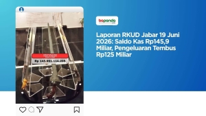 Laporan RKUD Jabar 19 Juni 2026: Saldo Kas Rp145,9 Miliar, Pengeluaran Tembus Rp125 Miliar