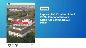 Laporan RKUD Jabar 18 Juni 2026: Pendapatan Naik, Saldo Kas Sentuh Rp231 Miliar