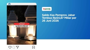 Saldo Kas Pemprov Jabar Tembus Rp54,87 Miliar per 26 Juni 2026