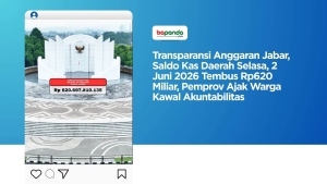 Transparansi Anggaran Jabar, Saldo Kas Daerah Selasa, 2 Juni 2026 Tembus Rp620 Miliar, Pemprov Ajak Warga Kawal Akuntabilitas