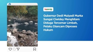 Gubernur Dedi Mulyadi Murka Sungai Ciwidey Menghitam Diduga Tercemar Limbah, Pelaku Diancam Diproses Hukum