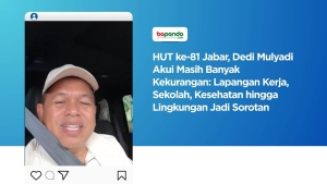HUT ke-81 Jabar, Dedi Mulyadi Akui Masih Banyak Kekurangan: Lapangan Kerja, Sekolah, Kesehatan hingga Lingkungan Jadi Sorotan